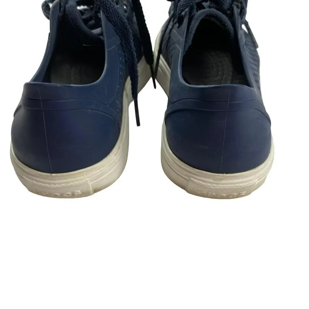 CROCS Citilane Roka Blue & White Sneakers Women's Size‎ W6 Shoes Lace-Up
